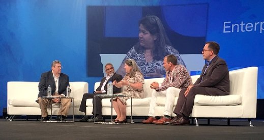 Panelists at OpenText Enterprise World 2018 conference