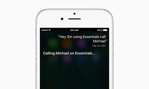 Display text for Siri on an iPhone