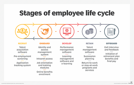 5 stages in the employee's lifecycle