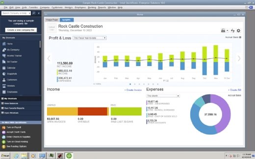 Intuit QuickBooks Desktop Enterprise accounting software components include QuickBooks Desktop Enhanced Payroll and QuickBooks Payments.