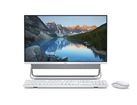 The front-facing version of the Dell Inspiron 24 5000 all-in-one on a stand.