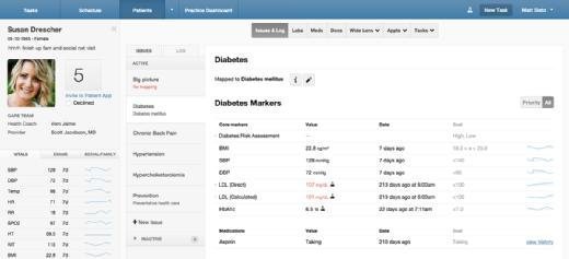 Example of a legal health record in electronic form.