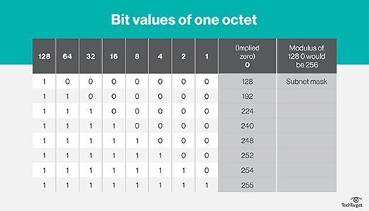 One octet bit values