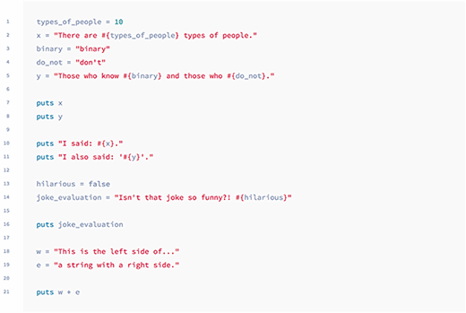 Ruby code
