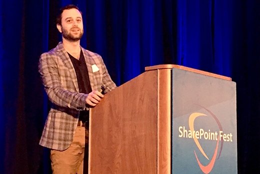 Microsoft's Brian Levenson speaks at SharePoint Fest 2018