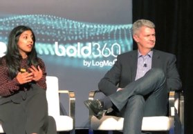 Piers Lingle and Ambreen Molitor at the VentureBeat Transform AI conference.