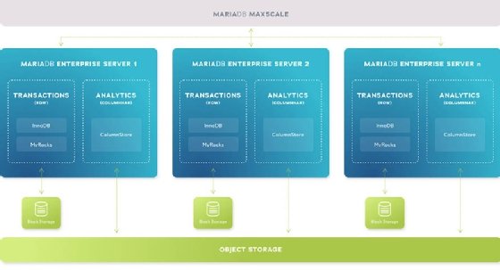 Image showing MariaDB X4 database architecture