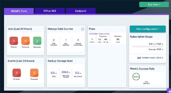 Screenshot of Metallic