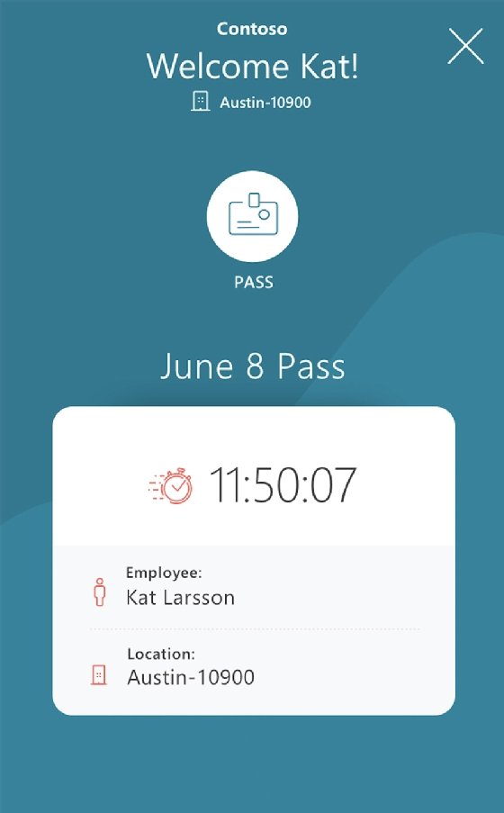 Microsoft COVID-19 return-to-work app illustration, day pass