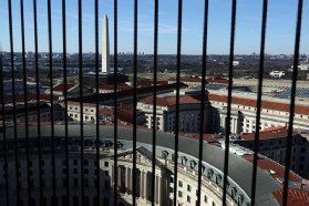 A view of the Washington Monument.