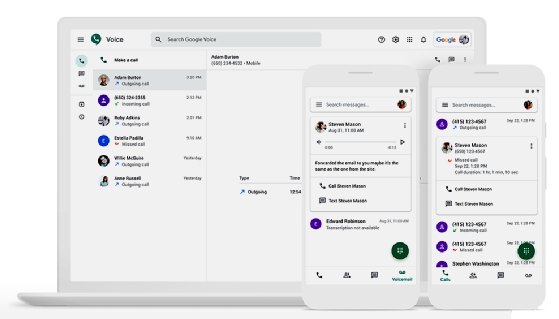 Google Voice for G Suite user interface