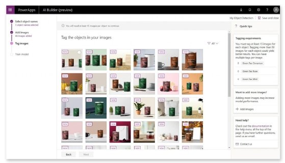 Microsoft AI Builder screenshot