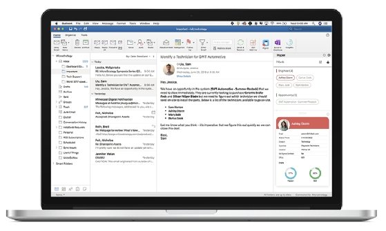 A screenshot shows how data is delivered in Outlook through MicroStrategy's HyperIntelligence.