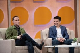 Photo of Stewart Butterfield and Eric Yuan