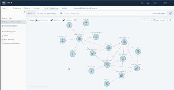 NSX user interface