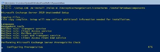 Exchange Server 2019 installation