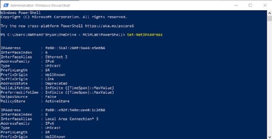 IP address configuration