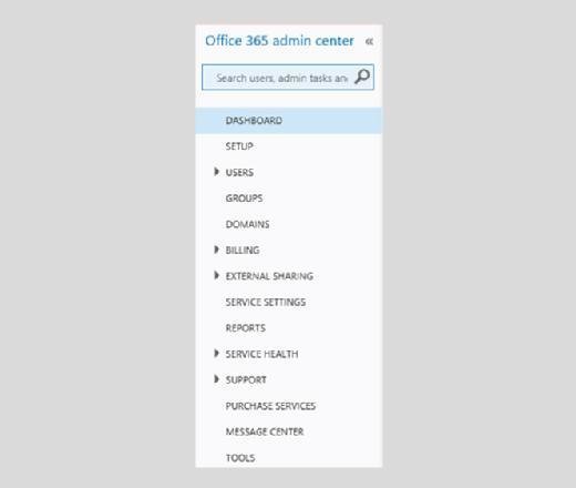 Office 365 admin center