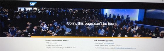 Users received this message when trying to log in to Sapphire Now 2020.