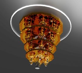 3D render of a quantum computer