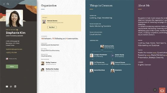 Oracle HCM page with Redwood UX
