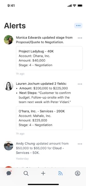 Salesforce Anywhere app mobile alerts