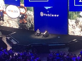 Tableau CEO Adam Selipsky and Salesforce CEO Marc Benioff at Tableau Conference 2019