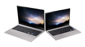 Samsung Notebook 7 15-inch laptop and Samsung Notebook 7 13-inch laptop, open side by side