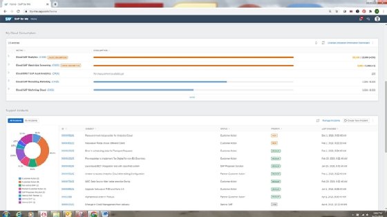 This shows SAP for Me portal dashboards