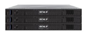 The Scale Computing HE500 HCI product for edge sites consists of 1U hardware nodes and HyperCore software.