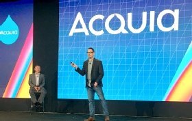 Michael Scheidt, FINRA senior director of technology, and Josh Hofmann, Amazon Web Services GM and global leader for ISV Partner Ecosystem.