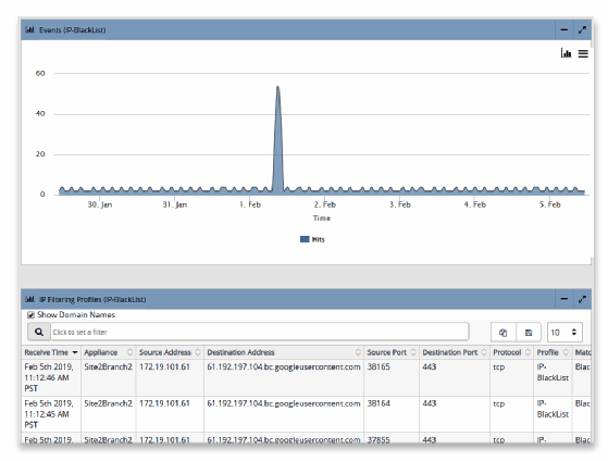 Versa Networks dashboard