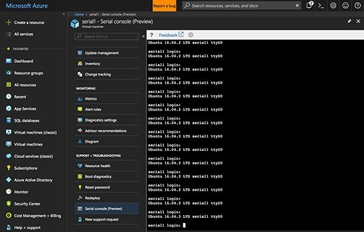 Serial Console for Virtual Machines