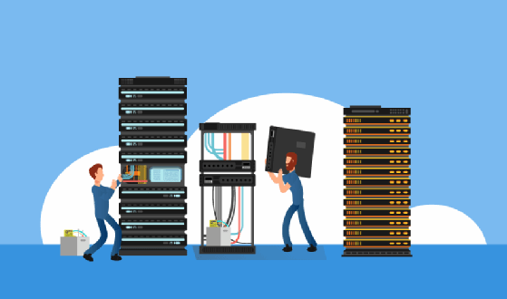 Server maintenance illustration