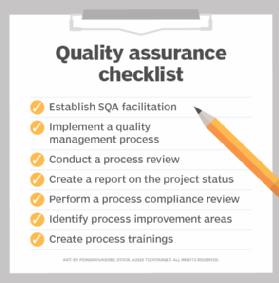 List of seven steps in quality assurance