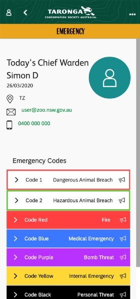 Taronga Conservation Society Australia's mobile application allows users to get vital information like emergency alerts on their mobile devices.