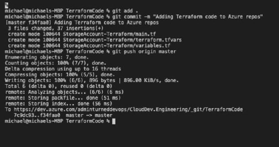 terminal output TerraformCode