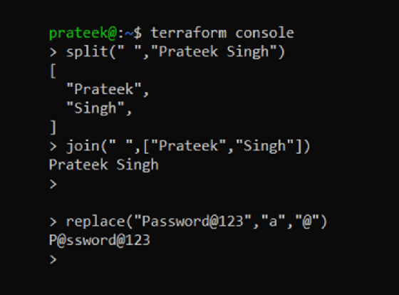 Terraform string functions
