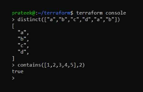 Terraform collections functions