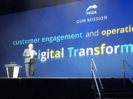 Pegasystems CEO Alan Trefler presents at PegaWorld 2018