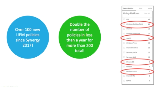 Citrix UEM policies