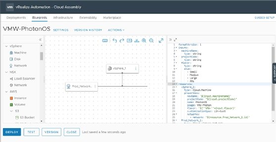 VRealize Automation 8 Blueprint Designer