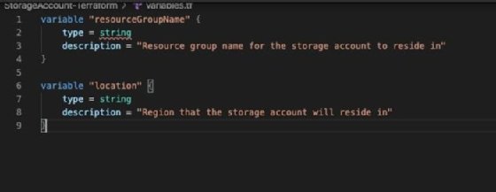 variables.tf configuration file