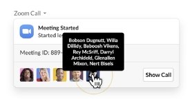 Screenshot of Zoom in Slack