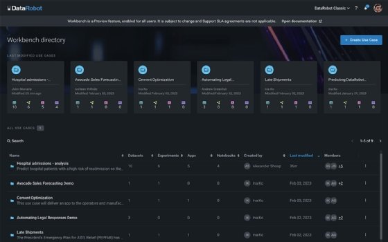Image of Workbench Interface