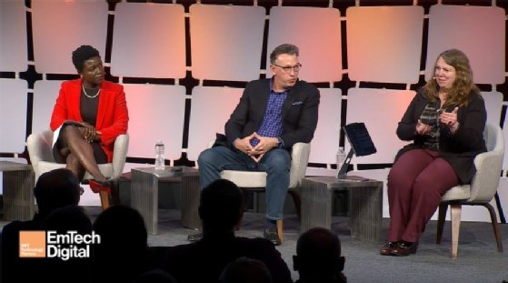 Panel discussion at MIT Technology Review's EmTech Digital 2023.