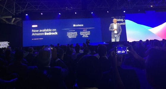 Image of AWS VP at Summit.