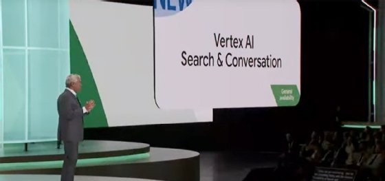 Google Cloud CEO presenting at Next.