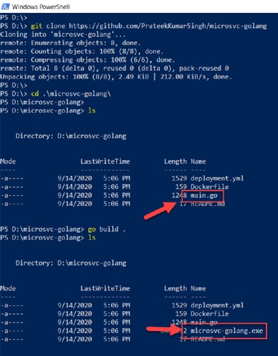 An executable file named microsvc-golang.exe