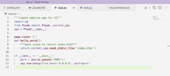The screenshot displays the basic HTML page for the Flask application.